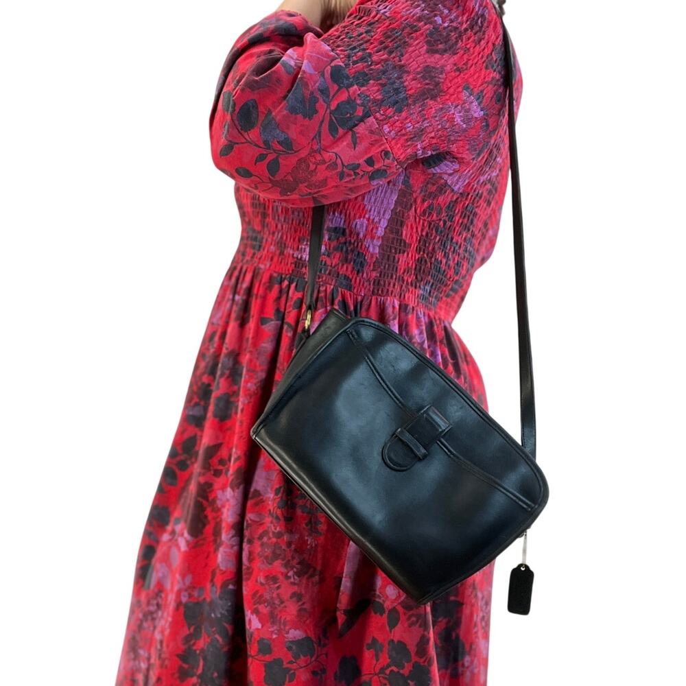 Coach Brighton Bag 9895 Vintage Black Leather Handbag Purse Rehab Project Bag